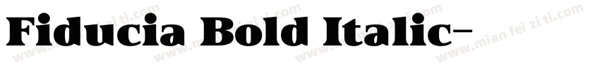 Fiducia Bold Italic字体转换